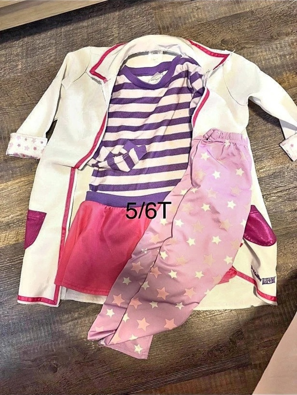 Girls Striped Matching Set Size 5/6T